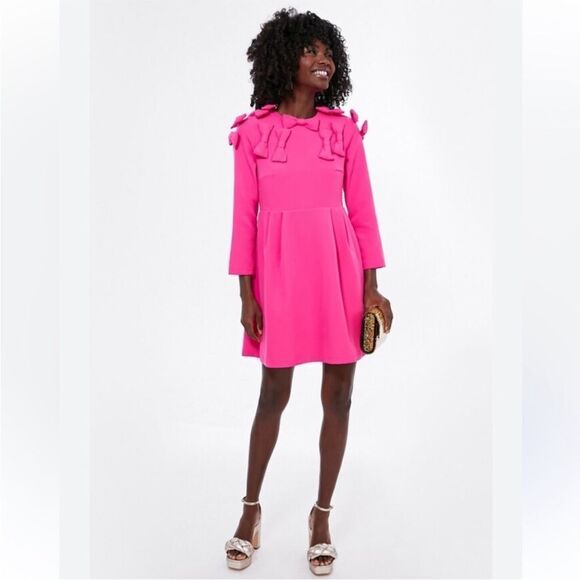 Tuckernuck Bow Dress Womens Sz Small Hot Pink Cameron Eubanks Wimberly NWT - Picture 1 of 17